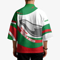 Germany Heligoland Kimono with Seal Graphic and Red Green Wave Nature - Wonder Print Shop