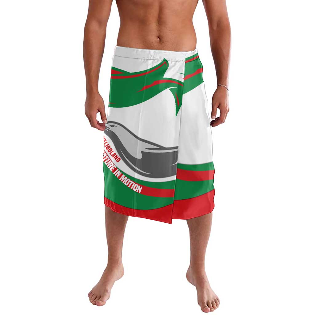 Germany Heligoland Lavalava with Seal Graphic and Red Green Wave Nature - Wonder Print Shop