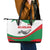Germany Heligoland Leather Tote Bag with Seal Graphic and Red Green Wave Nature - Wonder Print Shop