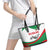 Germany Heligoland Leather Tote Bag with Seal Graphic and Red Green Wave Nature - Wonder Print Shop