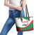 Germany Heligoland Leather Tote Bag with Seal Graphic and Red Green Wave Nature - Wonder Print Shop