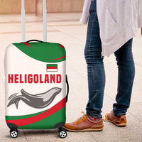 Germany Heligoland Luggage Cover with Seal Graphic and Red Green Wave Nature - Wonder Print Shop