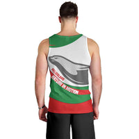 Germany Heligoland Men Tank Top with Seal Graphic and Red Green Wave Nature - Wonder Print Shop
