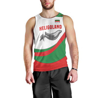 Germany Heligoland Men Tank Top with Seal Graphic and Red Green Wave Nature - Wonder Print Shop