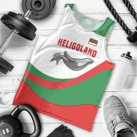 Germany Heligoland Men Tank Top with Seal Graphic and Red Green Wave Nature - Wonder Print Shop