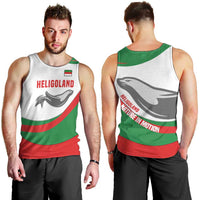 Germany Heligoland Men Tank Top with Seal Graphic and Red Green Wave Nature - Wonder Print Shop