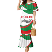 Germany Heligoland Mermaid Dress with Seal Graphic and Red Green Wave Nature - Wonder Print Shop