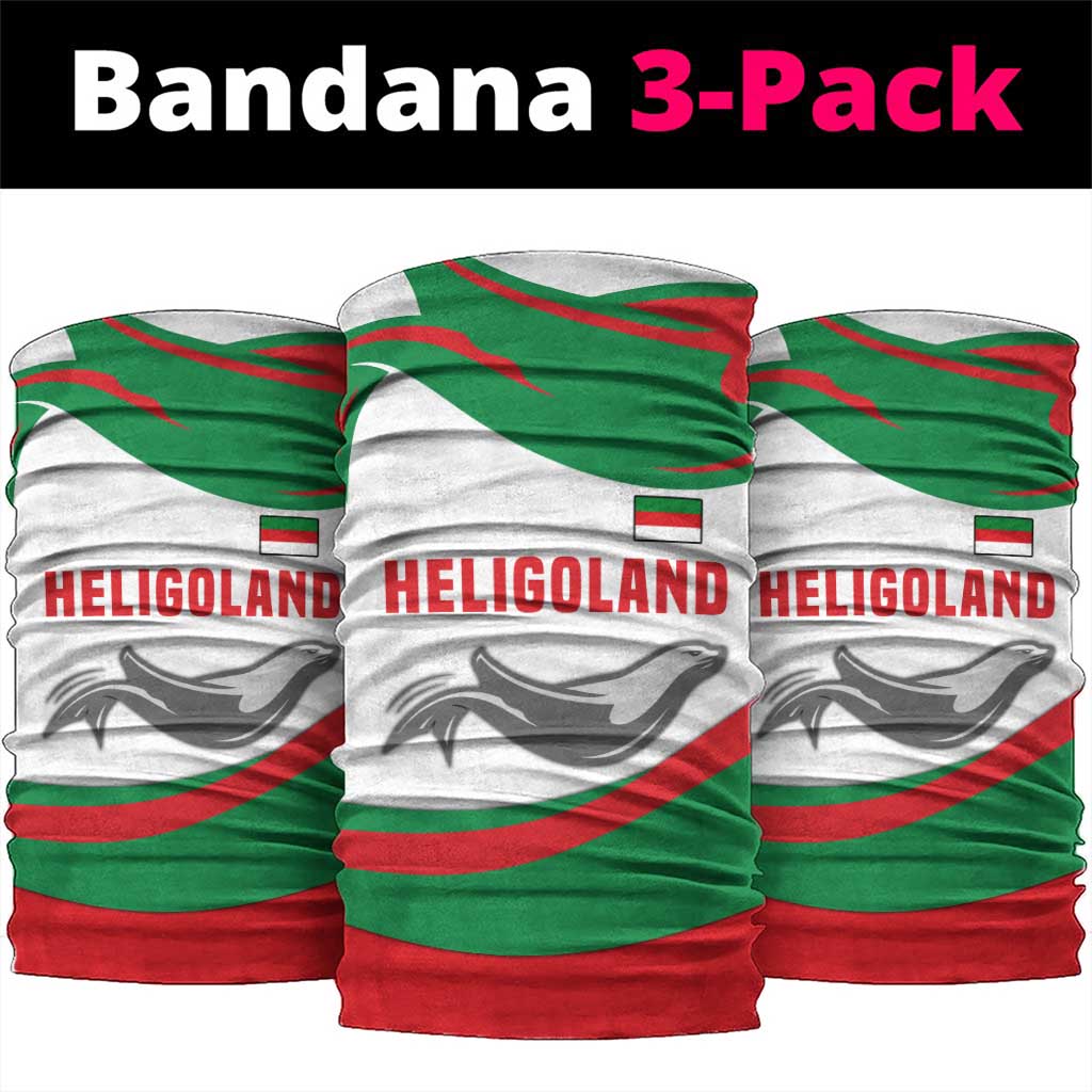 Germany Heligoland Neck Gaiter with Seal Graphic and Red Green Wave Nature - Wonder Print Shop