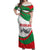 Germany Heligoland Off Shoulder Maxi Dress with Seal Graphic and Red Green Wave Nature - Wonder Print Shop