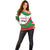 Germany Heligoland Off Shoulder Sweater with Seal Graphic and Red Green Wave Nature - Wonder Print Shop