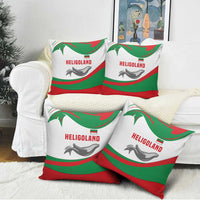 Germany Heligoland Pillow Cover with Seal Graphic and Red Green Wave Nature - Wonder Print Shop