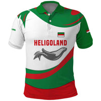 Germany Heligoland Polo Shirt with Seal Graphic and Red Green Wave Nature - Wonder Print Shop