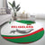 Germany Heligoland Round Carpet with Seal Graphic and Red Green Wave Nature - Wonder Print Shop