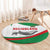 Germany Heligoland Round Carpet with Seal Graphic and Red Green Wave Nature - Wonder Print Shop
