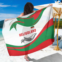 Germany Heligoland Sarong with Seal Graphic and Red Green Wave Nature - Wonder Print Shop