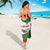 Germany Heligoland Sarong with Seal Graphic and Red Green Wave Nature - Wonder Print Shop