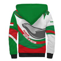 Germany Heligoland Sherpa Hoodie with Seal Graphic and Red Green Wave Nature - Wonder Print Shop