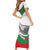 Germany Heligoland Short Sleeve Bodycon Dress with Seal Graphic and Red Green Wave Nature - Wonder Print Shop