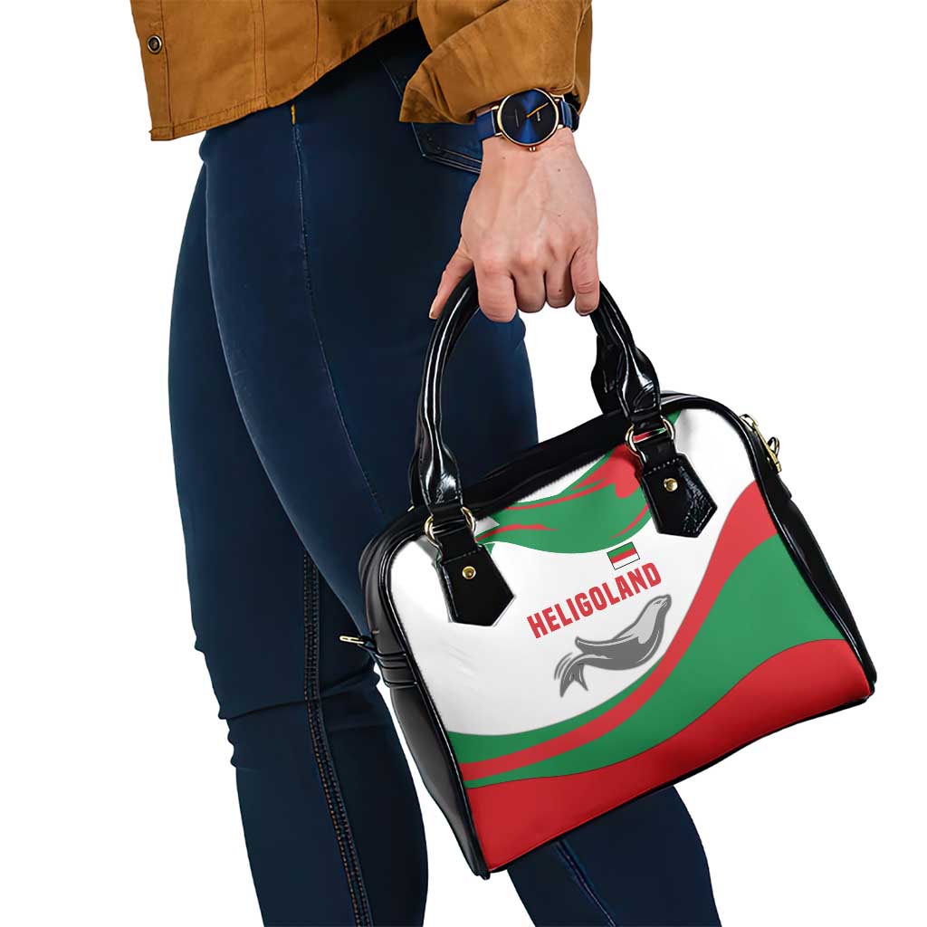 Germany Heligoland Shoulder Handbag with Seal Graphic and Red Green Wave Nature - Wonder Print Shop
