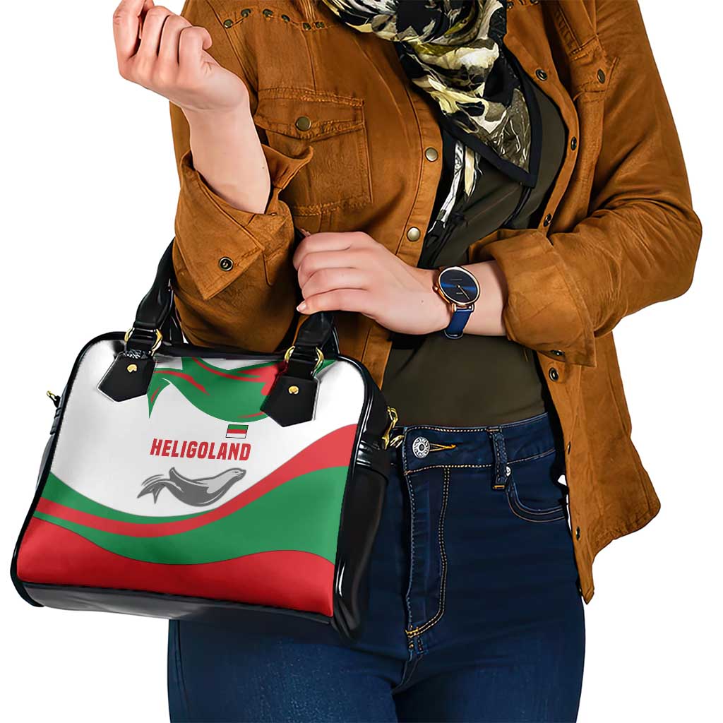 Germany Heligoland Shoulder Handbag with Seal Graphic and Red Green Wave Nature - Wonder Print Shop