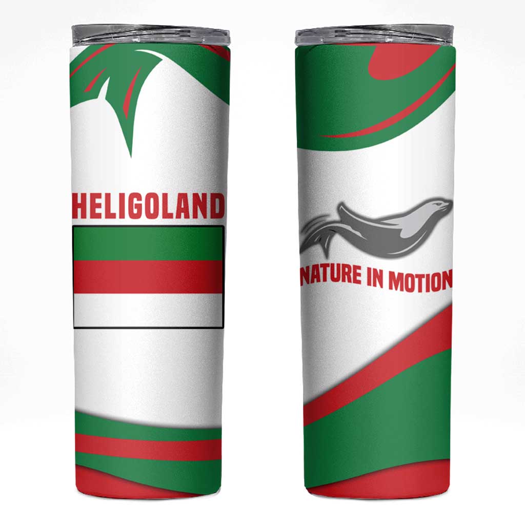 Germany Heligoland Skinny Tumbler with Seal Graphic and Red Green Wave Nature - Wonder Print Shop