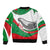 Germany Heligoland Sleeve Zip Bomber Jacket with Seal Graphic and Red Green Wave Nature - Wonder Print Shop