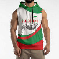 Germany Heligoland Sleeveless Hoodie with Seal Graphic and Red Green Wave Nature - Wonder Print Shop
