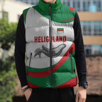 Germany Heligoland Sleeveless Puffer Jacket with Seal Graphic and Red Green Wave Nature - Wonder Print Shop