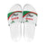 Germany Heligoland Slide Sandals with Seal Graphic and Red Green Wave Nature - Wonder Print Shop