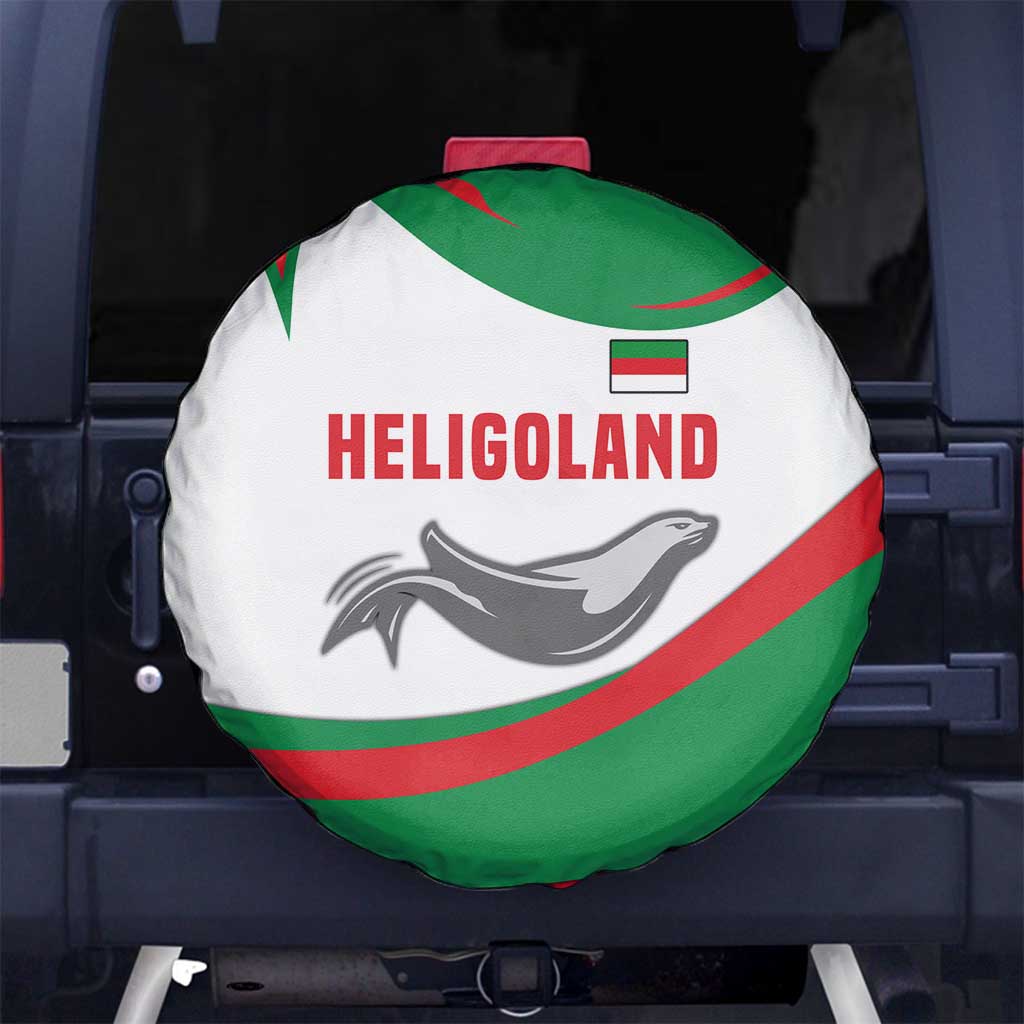 Germany Heligoland Spare Tire Cover with Seal Graphic and Red Green Wave Nature - Wonder Print Shop