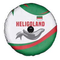 Germany Heligoland Spare Tire Cover with Seal Graphic and Red Green Wave Nature - Wonder Print Shop