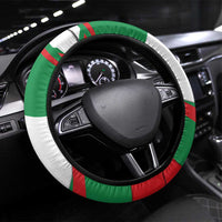 Germany Heligoland Steering Wheel Cover with Seal Graphic and Red Green Wave Nature - Wonder Print Shop