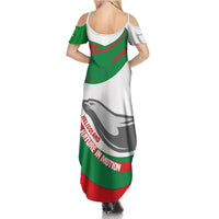 Germany Heligoland Summer Maxi Dress with Seal Graphic and Red Green Wave Nature - Wonder Print Shop