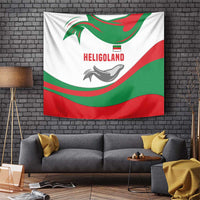 Germany Heligoland Tapestry with Seal Graphic and Red Green Wave Nature - Wonder Print Shop