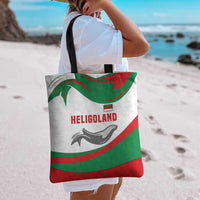 Germany Heligoland Tote Bag with Seal Graphic and Red Green Wave Nature - Wonder Print Shop