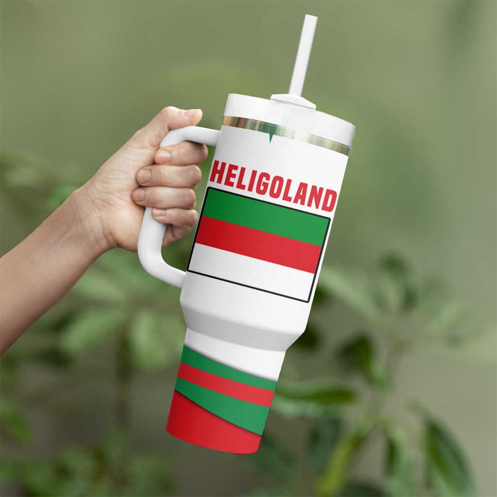 Germany Heligoland Tumbler With Handle with Seal Graphic and Red Green Wave Nature - Wonder Print Shop