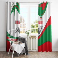 Germany Heligoland Window Curtain with Seal Graphic and Red Green Wave Nature - Wonder Print Shop