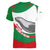Germany Heligoland Women V-Neck T-Shirt with Seal Graphic and Red Green Wave Nature - Wonder Print Shop