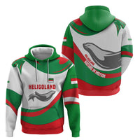 Germany Heligoland Zip Hoodie with Seal Graphic and Red Green Wave Nature - Wonder Print Shop