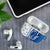 Busingen am Hochrhein Germany AirPods Case with Swan Pattern and Blue White Heart Design - Wonder Print Shop