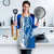 Busingen am Hochrhein Germany Apron with Swan Pattern and Blue White Heart Design - Wonder Print Shop