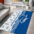 Busingen am Hochrhein Germany Area Rug with Swan Pattern and Blue White Heart Design - Wonder Print Shop