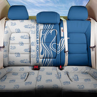 Busingen am Hochrhein Germany Back Car Seat Cover with Swan Pattern and Blue White Heart Design - Wonder Print Shop