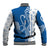 Busingen am Hochrhein Germany Baseball Jacket with Swan Pattern and Blue White Heart Design - Wonder Print Shop