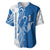 Busingen am Hochrhein Germany Baseball Jersey with Swan Pattern and Blue White Heart Design - Wonder Print Shop