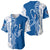 Busingen am Hochrhein Germany Baseball Jersey with Swan Pattern and Blue White Heart Design - Wonder Print Shop