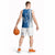 Busingen am Hochrhein Germany Basketball Jersey with Swan Pattern and Blue White Heart Design - Wonder Print Shop