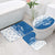 Busingen am Hochrhein Germany Bathroom Set with Swan Pattern and Blue White Heart Design - Wonder Print Shop