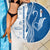 Busingen am Hochrhein Germany Beach Blanket with Swan Pattern and Blue White Heart Design - Wonder Print Shop
