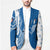 Busingen am Hochrhein Germany Blazer with Swan Pattern and Blue White Heart Design - Wonder Print Shop